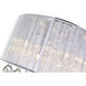 Water Drop 6 Light 14 inch Chrome Drum Shade Flush Mount Ceiling Light in Silver